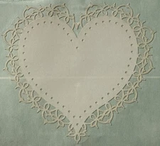 LARGE LACE HEART Paper Whisper Stickers•Mrs.Grossman's •Valentines•Card Making