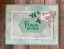 Stampin Up GREETING CARD KIT  x4 w/Env ~ Christmas Dove Peace on Earth Holiday