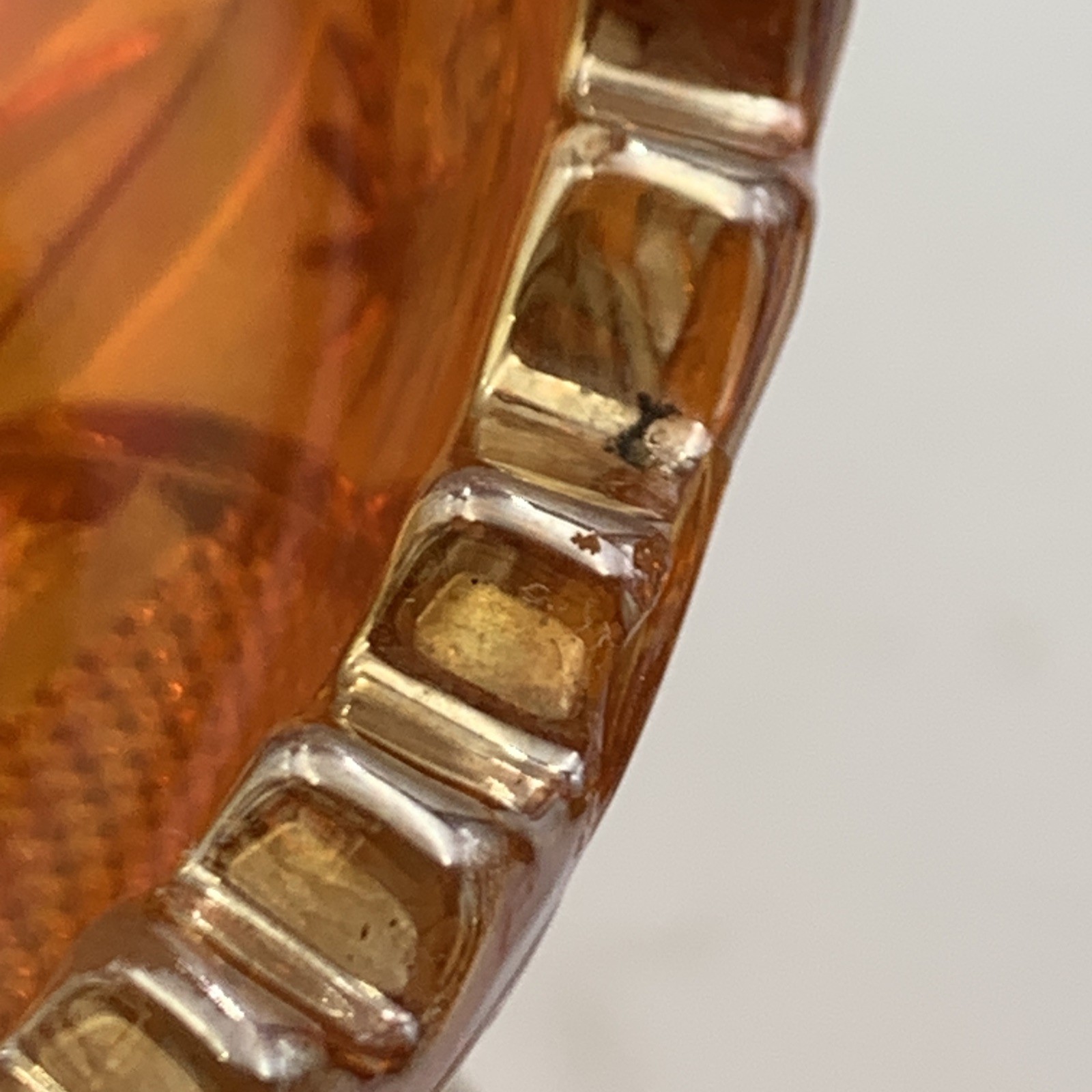 VTG Imperial Carnival Glass Marigold Fruit or Punch Bowl Base Only TWINS Pattern