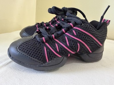 Bloch Dance Sneakers Split Sole Mesh Black PINK Girls Youth Jazz Hip Hop 12