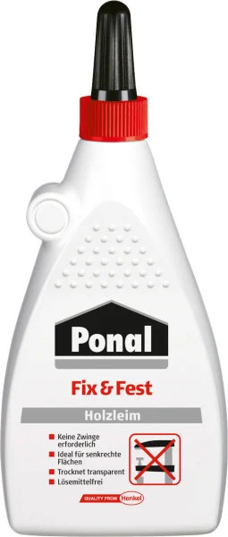 Ponal Holzleim Fix & Fest 200 G Flasche, Trocknet Transparent Holzleim-image