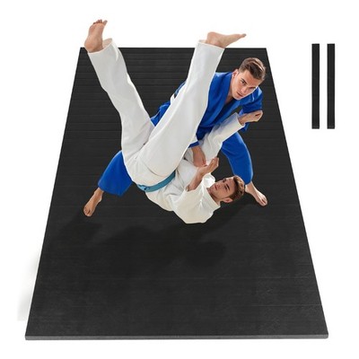 Uimoso 10x5 ft Roll-Up Mat for Wrestling, Martial Arts, Gymnastics, MMA Training