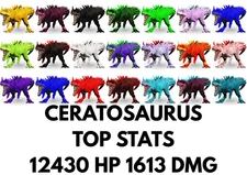 Ceratosaurus 1613 DMG TOP STATS Clone Ark Survival Ascended Official PVE