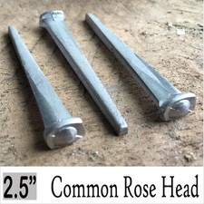 2" 6d Standard Steel Common Rose head Square Nails - Vintage Antique Style