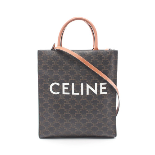 Celine Cabas 2WAY Tote Bag Black PVC #RCB9681