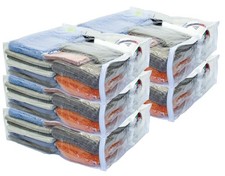 5-Pack Clear Vinyl Zippered Storage Bags 24 x 27 x 7 Inch for Comforters and ...