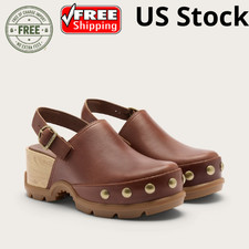 "Authentic" Sorel Roam n Clog RVT Women's Shoe Dark Auburn, Gum 10-Freeship USA