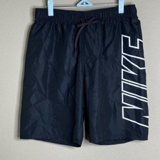 Nike NESS9508-001 9  Volley Swim Trunks Board Shorts Black Mens SZ S