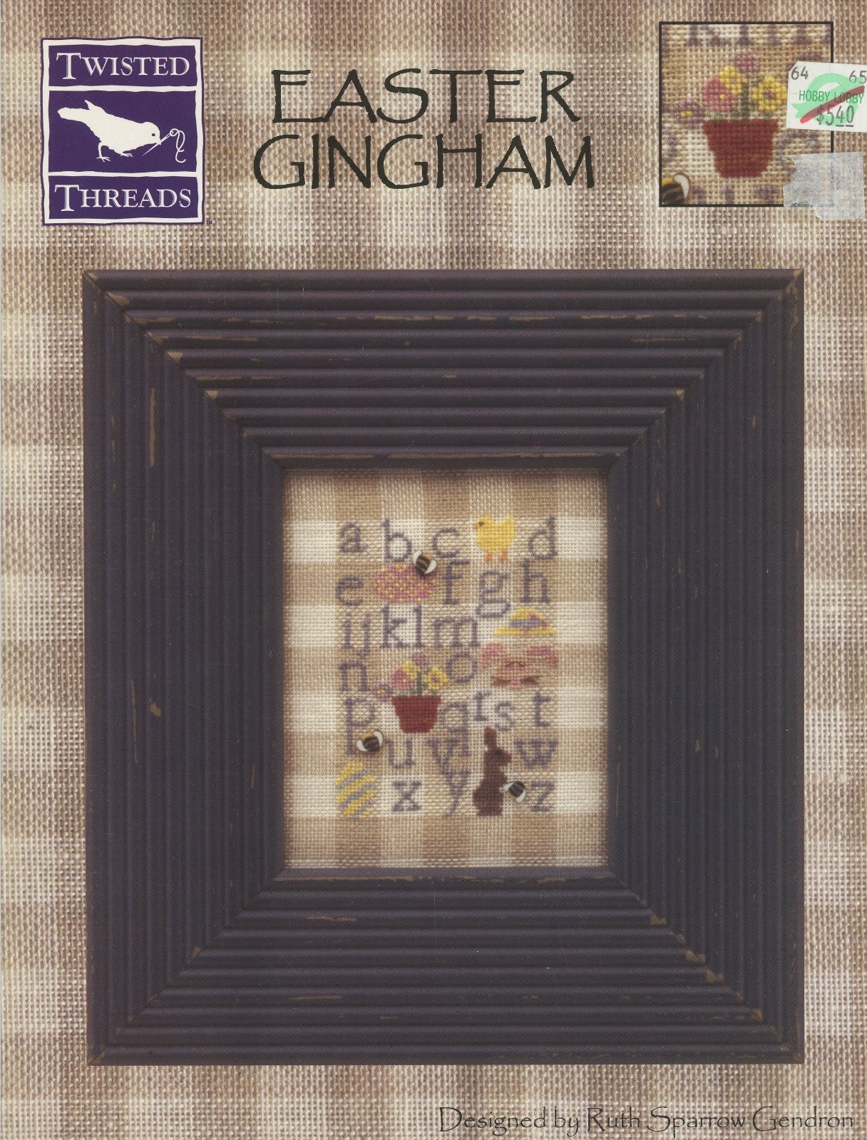 Twisted Threads Easter Gingham Counted Cross Stitch Pattern
