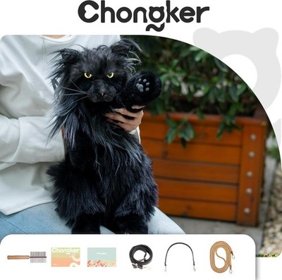 Cat Shaped Backpack - Handcrafted Stuffed Animals Bag, Black Cat Plush Bag new Amazon.com: IYOOCSS Black Cat-Shaped Backpack-Novelty  main image 4