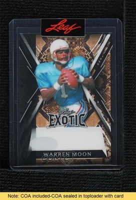 2023 Leaf Exotic 1/1 Warren Moon #BA-WM1 HOF READ 0n6w
