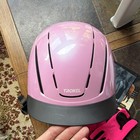 Troxel FlipFold English Riding Helmet Pink/Gray with Gray Visor (MPN 3864) — photo 2