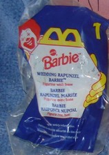 1997 MCDONALD'S HAPPY MEAL TOYS BARBIE WEDDING RAPUNZEL MINT IN PKG