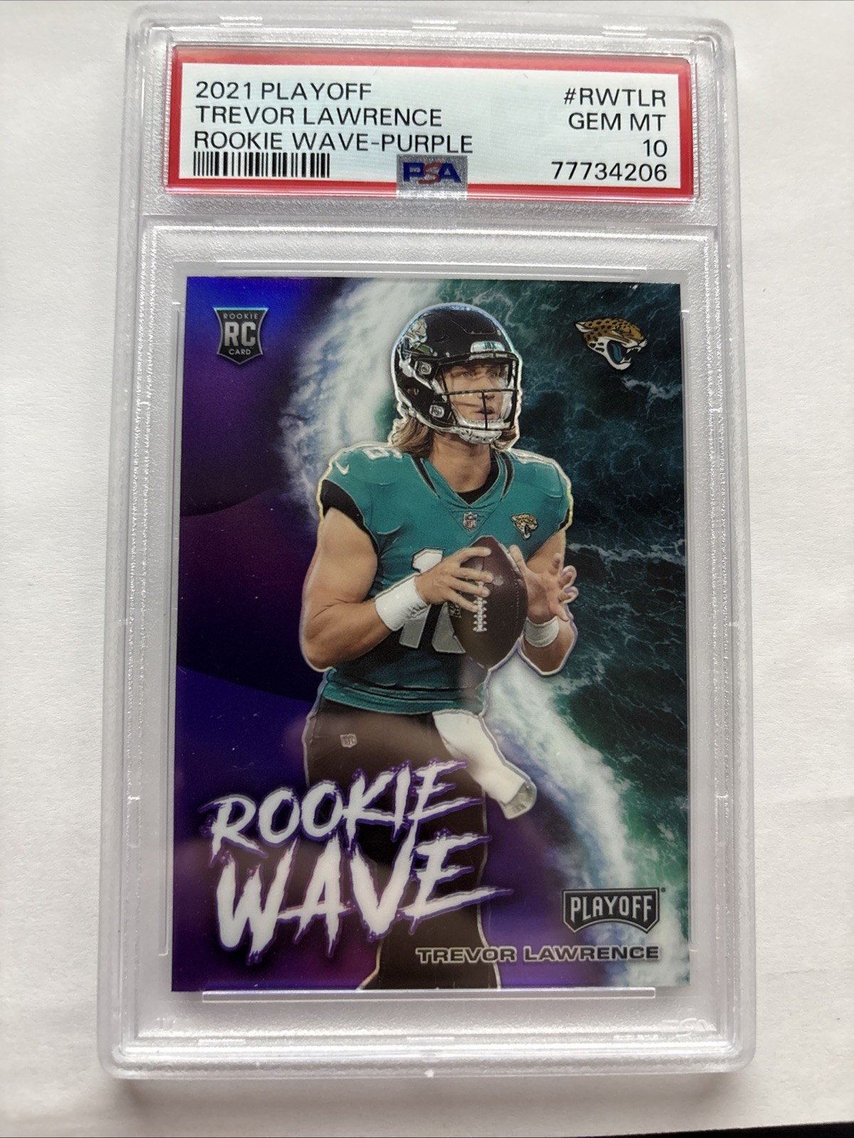 Trevor Lawrence Panini Playoff Rookie Wave #RWTLR Purple