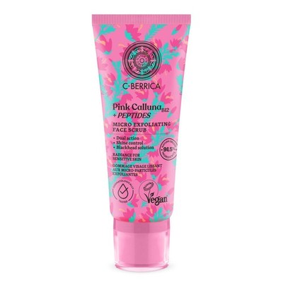 Natura Siberica Pink Calluna Face Scrub 100ml Gentle Exfoliating Sensitive Skin