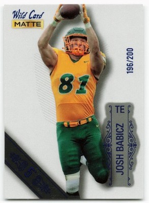 2022 Josh Babicz Wild Card Matte White Rookie 5 Points Blue 196/200