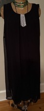NWT -MSK Women’s Black Sleeveless Chiffon Overlay Dress Size 18W Formal Cocktail