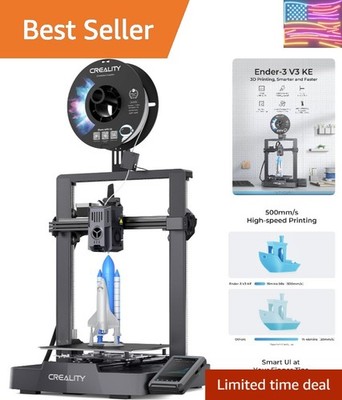Ender-3 V3 KE 3D Printer, 500 mm/s High-Speed Printing with Auto-Leveling, Sp...