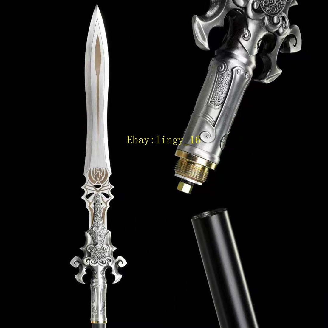 145CM KungFu Long Sword High Manganese Steel Sharp Chinese WUSHU Spear Jian