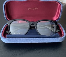 CADRES DE LUNETTES GUCCI NOIR devant, côtés rouges/verts et étui,