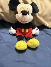 1980s Disneyland Disney World Mickey Mouse Plush Stuffed 8" Vintage