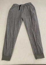 Primark Joggers Pants Mens XL Gray Knit Lounge Elastic Waist Drawstring Cuffed