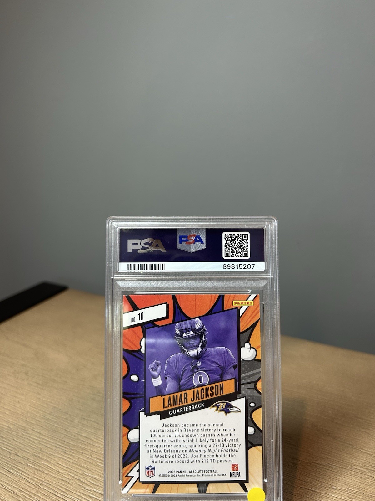 2023 Absolute Explosive Lamar Jackson #10 PSA 10 CASE HIT! view 3