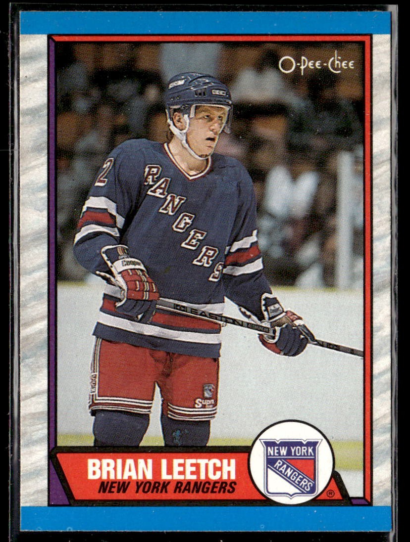 1989-90 O-Pee-Chee #136 Brian Leetch Rookie Card RC