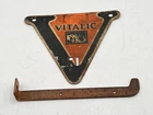 Vintage Vitalic Bicycle Bike / Motorcycle Tire Hanger Hook Display Tin Sign