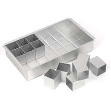 Backform Zahlen und Buchstaben Verstellbare DIY Kuchenform Set Aluminium eckig
