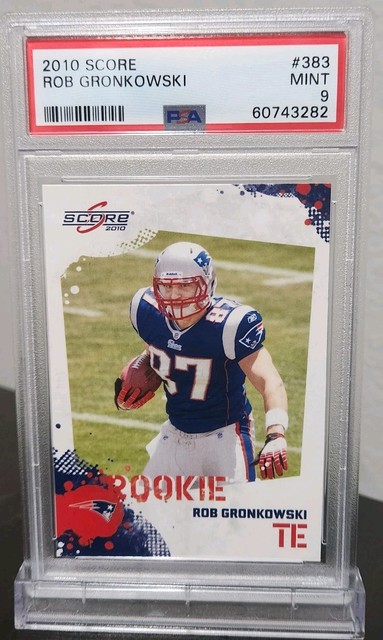 2010 Score Rookie Rob Gronkowski Rookie Card #383 PSA 9 Patriots RC
