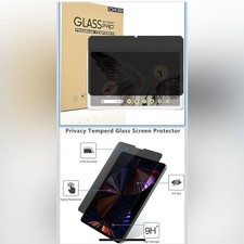 Privacy Tempered Glass Screen Protector for Fire Tablets - Black