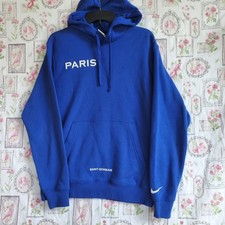 Nike Paris Saint-Germain PSG Blue Hoodie Men's Soccer Club Sweatshirt Size Small