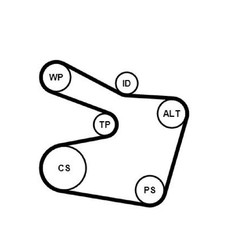 Keilrippenriemensatz für BMW 3-er E46 5-er E39 7-er E38 X5 E53 Z3 E36 | 2393352