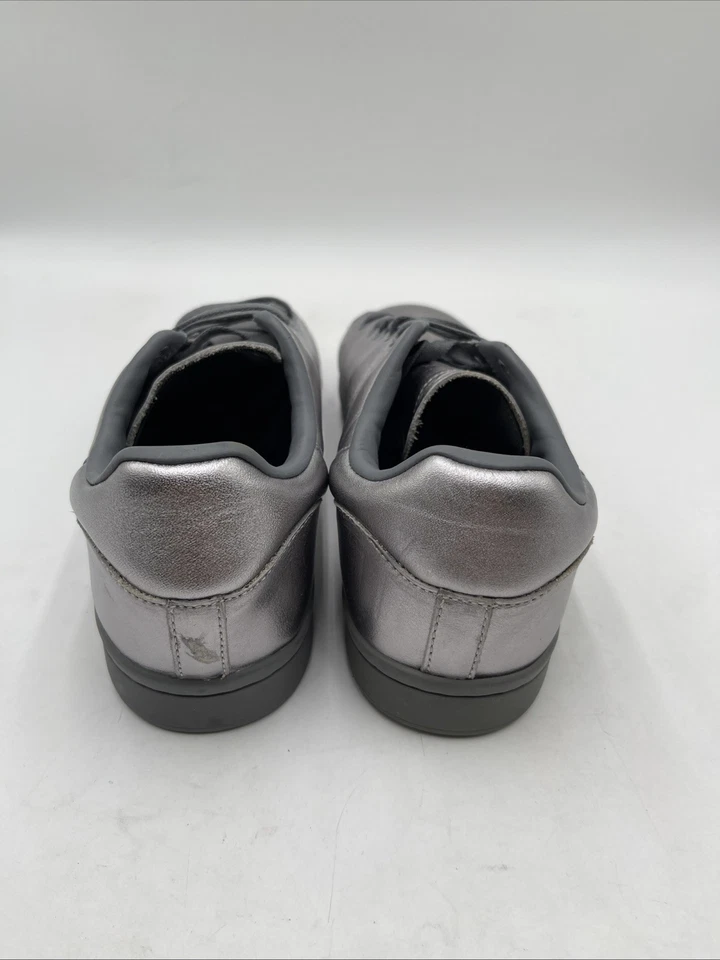 Raf Simons Men’s Orion Leather Sneakers Silver Size 43 - Image 4 of 4