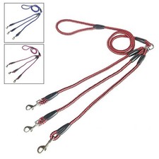 3 Way Dog Coupler Leads Triple Leash Adjustable for Three Dogs