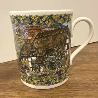 Country Villages Worcestershire 1993 Royal Worcester England Mug Fine Bone China