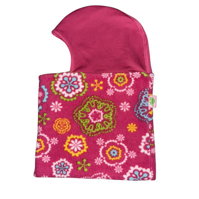 Kids Turtle Fur Winter Balaclava Face Mask Neck Warmer Ski Hat Fleece Pink Girls