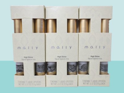 MALLY - HIGH SHINE LIQUID LIPSTIK TRIO NWB 0.12 OZ LOT OF 3