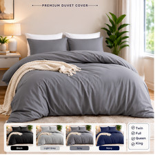 Luxury Duvet Cover Set Ultra Soft Breathable Comforter Cover with Pillow Shams