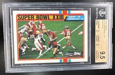 1989 Topps Super Bowl XXIII Joe Montana #1 BGS 9.5