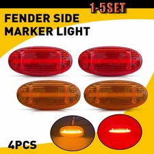 Red Amber Led Side Marker Lights Fit Ford F250 F350 2011-2022 Dually Bed 4-20x Red Amber Led Side Marker Lights Fit Ford F250 F350 2011-2022 Dually Bed 4-20x
