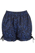 Black  Blue Brocade Bloomers Pantaloons Cosplay Festival Burlesque Victorian