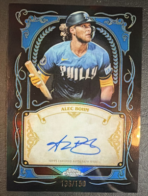 Topps 2026 Topps Chrome Alec Bohm Phillies Ink Strokes Auto IS-AB #/150