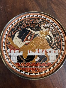 Vintage Bronze Greek Mythology Plate
