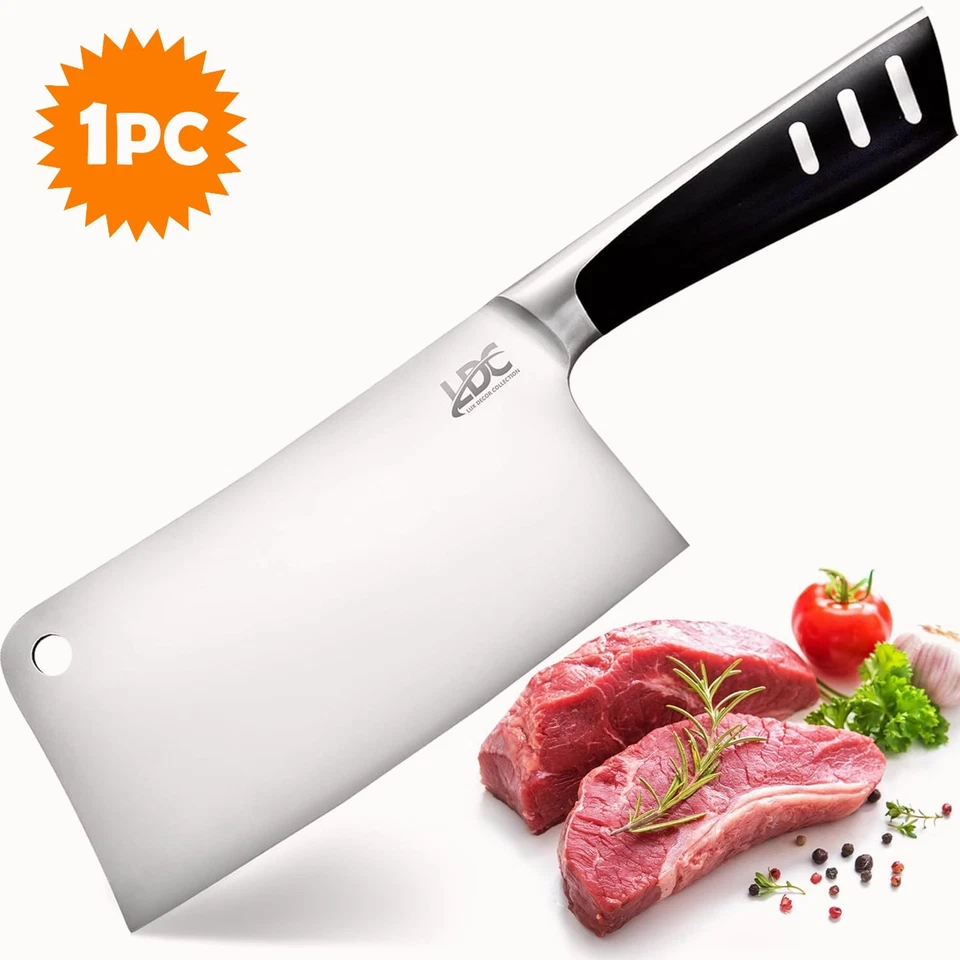 Butcher Knife 7 Inch Kitchen Knives Professional Stainless Steel Cleaver Chopper