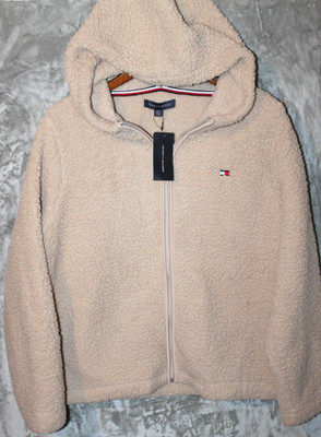 Tommy Hilfiger Full Zip Hoodie Beige Women's X-Large NWT's