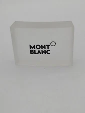 Mont Blanc Sign The Art Of Writing 3" Clear Frosted Logo Display Retail Desk