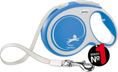 New Comfort Tape Grey & Blue Large 8M Retractable Dog Leash/Lead for Dogs up to