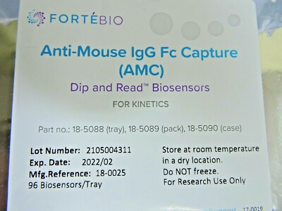 NEW FORTEBIO Anti-Mouse IgG Fc Capture (AMC) kinetics Biosensors Tray 96-Tips